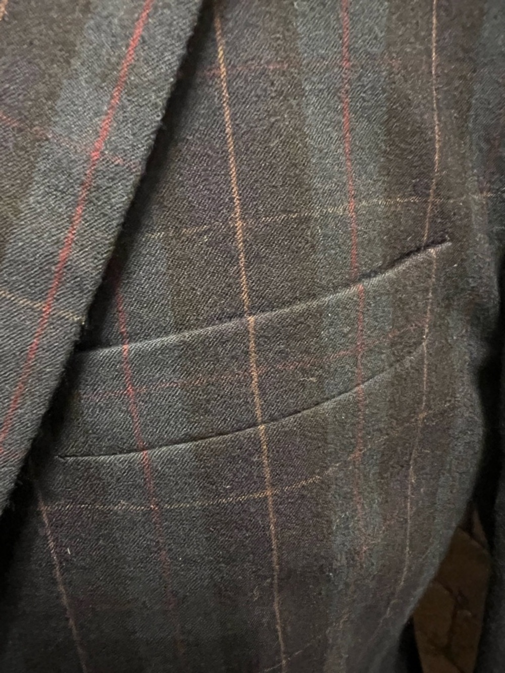Jos A Bank Tartan Plaid Sport Coat Blazer Jacket Wool Blue’ Men 42R - Picture 6 of 14